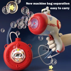 12 Hole Space Bubble Gun Full Automatic Bubble Machine Electric Space Soap Bubble Backpack Summer Outdoor Wedding Toys for Kid