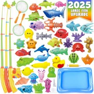 ﻿ Children's Magnetic Fishing Game Fish Toy Magnetic Game Children Fishing Toy Exercise Body Coordination Suit Gift To Children