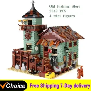 2049 PCS Old Fishing Store Model Building Blocks Bricks Birthday Christmas Gift Toys Compatible With 21310