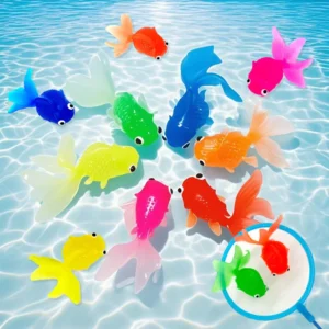 Children's 6Pcs/Set Kawaii Simulation Rubber Goldfish Baby Bath Water Play Games Toys for Kids Toddlers Bathing Shower Gifts